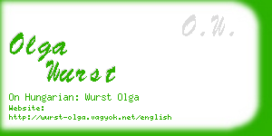 olga wurst business card